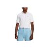 Under Armour Iso-Chill Polka Dot Side Split Golf Polo Shirt Men Tops White 1377366-101