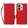 Wallet Case for P4 Power 5G - Leather/PU, Red, With Lanyard