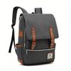 New Personalized Retro Men's and Women's Outdoor Canvas Large Travel Backpack, Zipper Closure, Solid Color Fashionable Backpacks