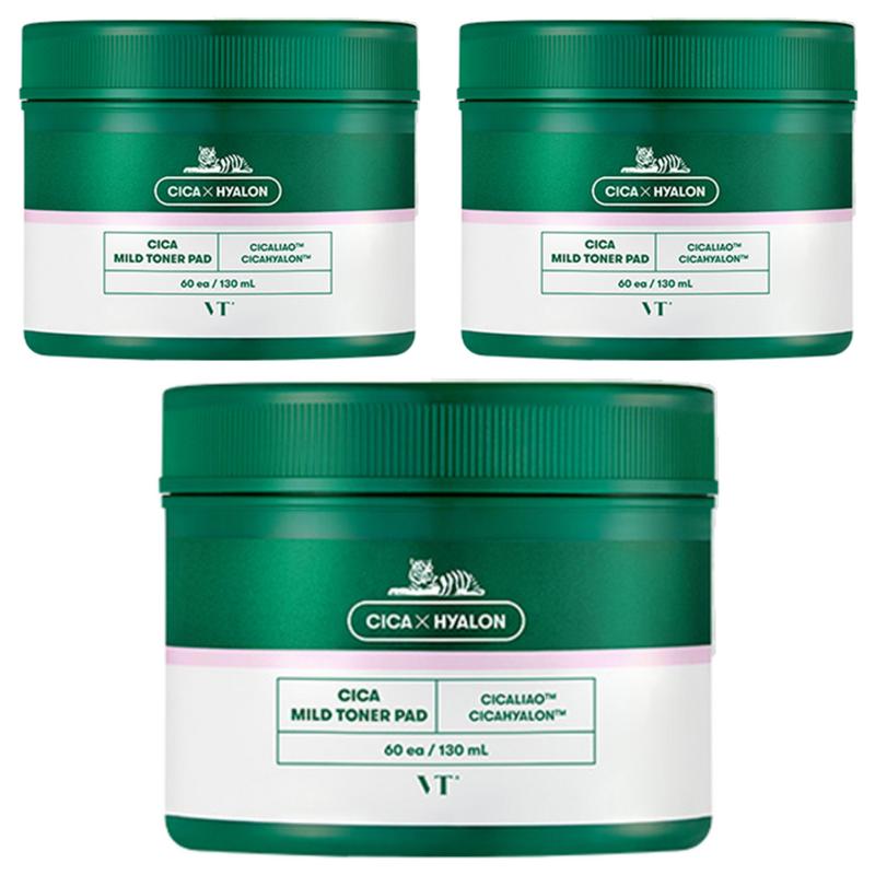 VT Cosmetic Cica Mild Toner Pads, 60 pcs, 3 pcs