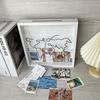 AdventureMemo Vault  Travel Ticket Shadow Box with Slots Memory Display Case 20x20cm