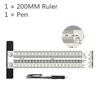 Stainless Steel Precision Marking Measuring Scale Ruler Pen Woodwork Accessory