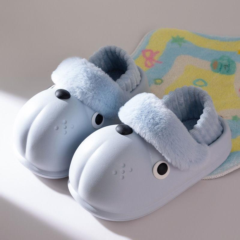 Cozy Winter Dog Slippers: Detachable, Versatile, Warm Cotton with EVA Sole - Cute & Dirt-Resistant for Outdoor Use