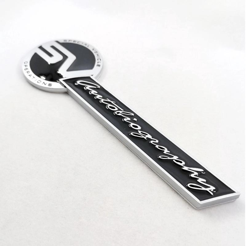 1 x Metall SV SVR AUTOBIOGRAPHY Buchstabe Auto Dekoration Emblem Abzeichen Aufkleber Für RANGE ROVER