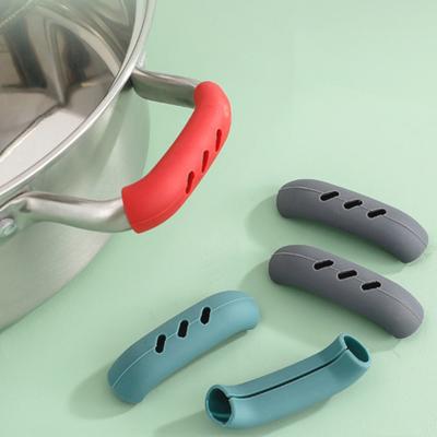 4Pcs/Set Kitchen Pan Handle Cover Holder Sturdy Anti-slip Practical Anti-scald Wide Application for Home