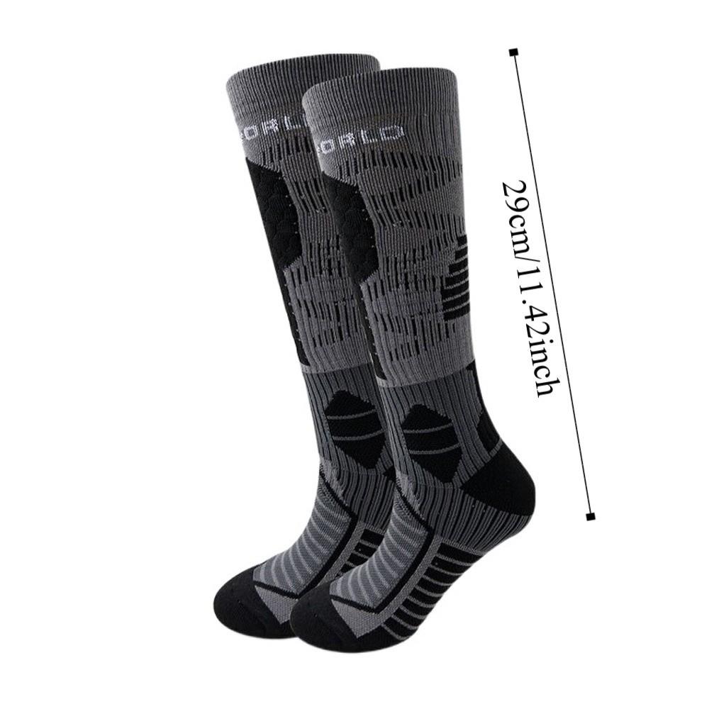 2 pairs Warm Sports Socks High Elastic Mountaineering Socks Soft Ski Socks  Winter Season