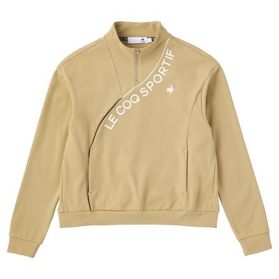 Golf Stretch Forcer Midlayer LG4FSW00L Women's Half-Zip Top, Water-Repellent, Beige,