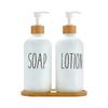 2 STuks 500ml Glazen Zeepdispenser Met Drukpomp Zeepdispenser Voor Reizen Of Huis Badkamer Aanrecht Accessoires