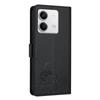 For Xiaomi Redmi Note 13 5G/Note 13 5G (China) Case with Strap RFID Blocking Leather Wallet Phone Cover Cat Mouse Pattern -  Black