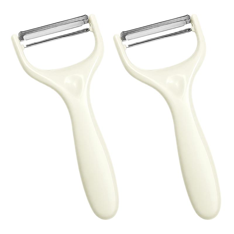 LGRAMER 1/2PCS Fruit Vegetable Peeler Portable Comfort Grip Anti-slip Handle Easy Rinse Sharp for Potato Carrot Cucumber Peeling 3
