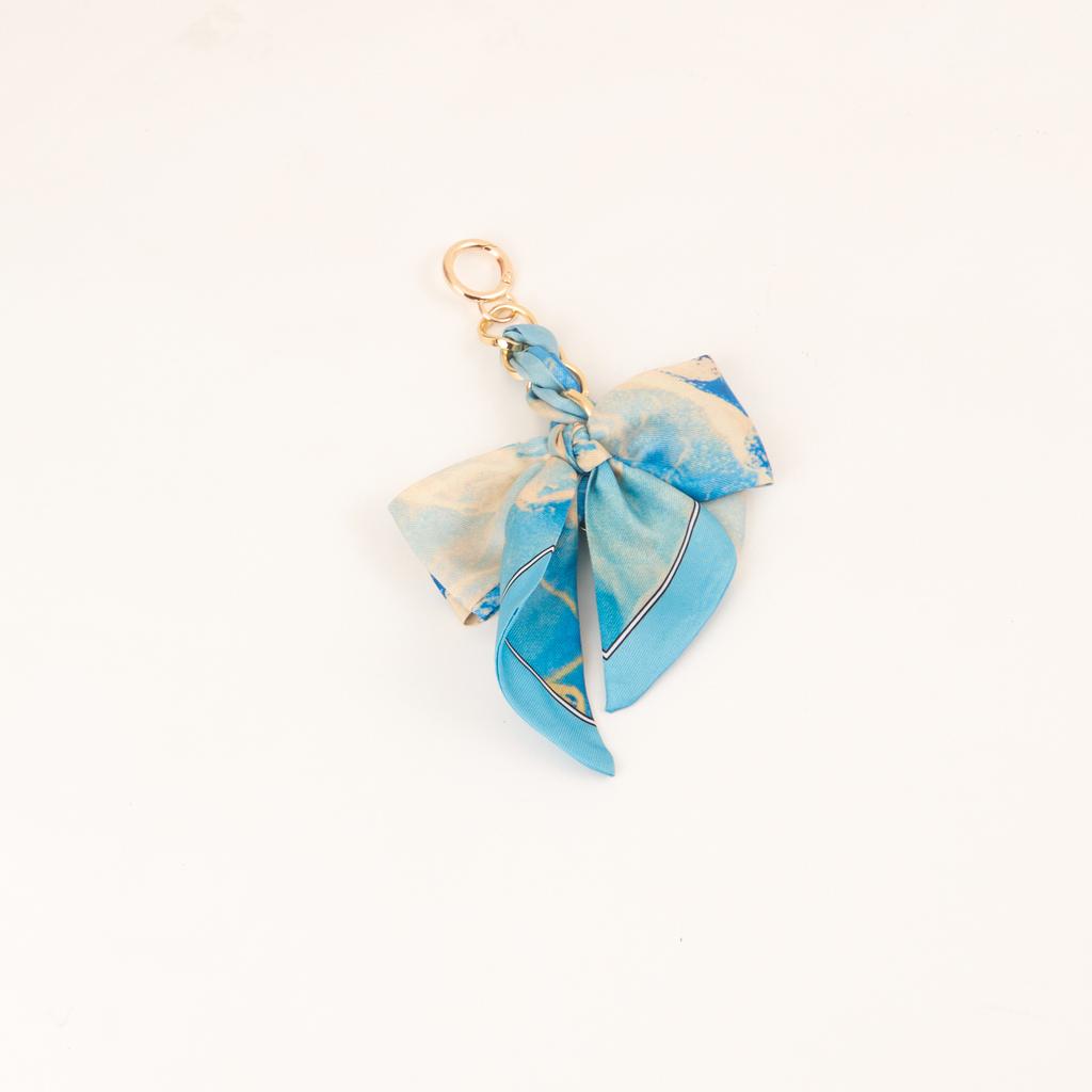 Women's Ribbon Bow Fashion Weaving Silk Scarf Keychain Pendant Keyring Charm Bag Car Keychain Keychain Accessories