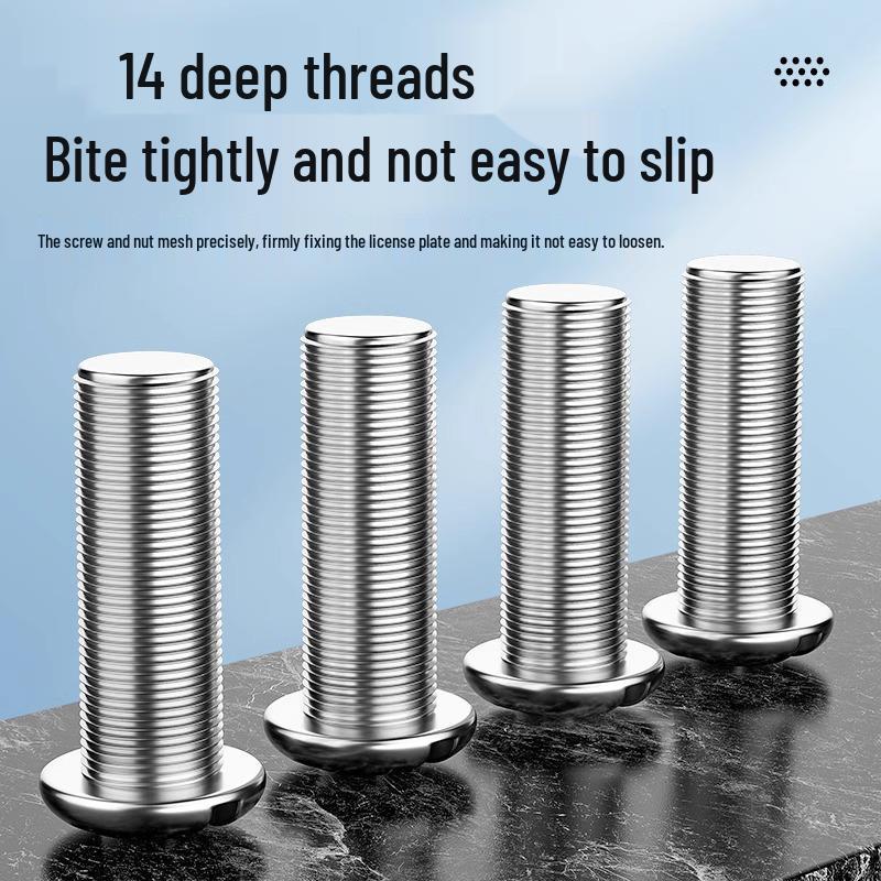 

Винты из нержавеющей стали против кражи номерного знака с бесшовной крышкой 1 Set of Fixing Nuts [4 pieces]