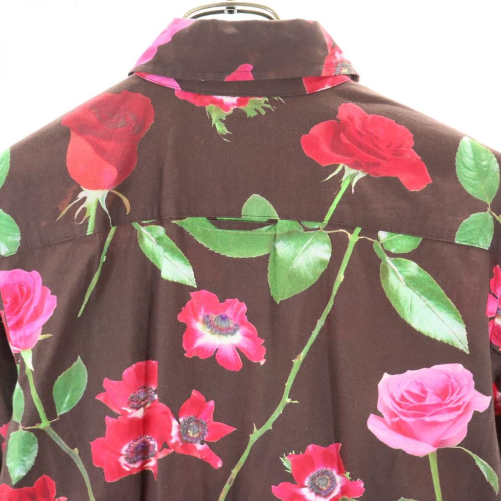 Paul Smith Floral Long Sleeve Shirt 42 Brown Women Used