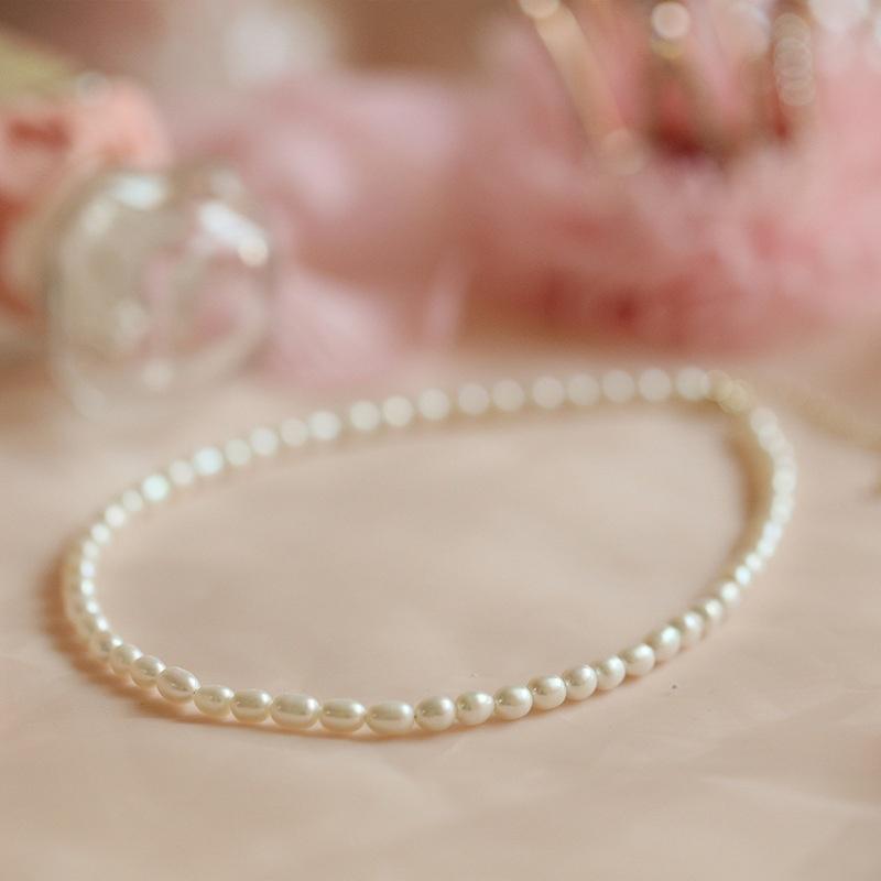 Fashion Female Chain Neck Decoration Pearl Necklace Light Luxury
