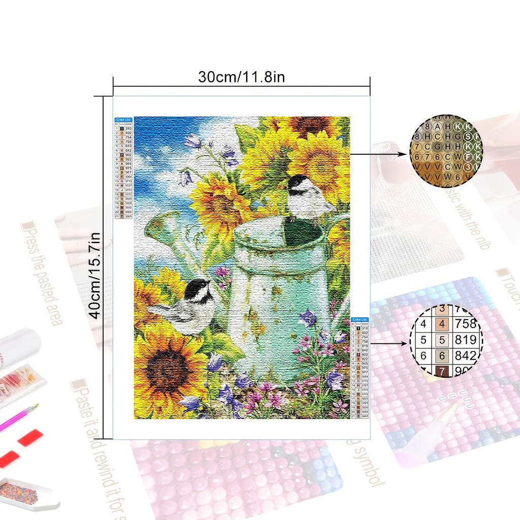 DIY Diamond Painting Sunflower Cross Stitch Kit Mosaic Art Diamond Painting Full Circle/Square Diamond Home Decoration
