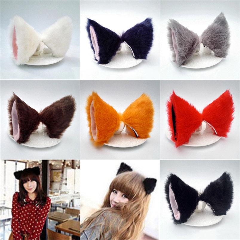 Fashion Party's Long Fur Cat Ears Hair Clip Anime Costume Hair Clip