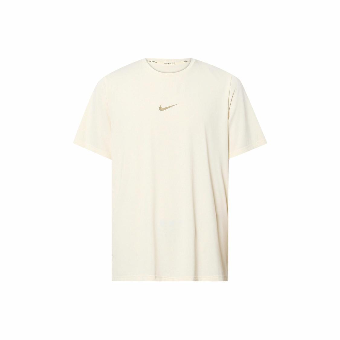 Nike Men s Breathable Running Short-Sleeve T-Shirt for Fitness Training, White XL