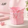 Cosmetic Tool Makeup Brush Pink Bow Storage Box Holder, 3D Printed Desk Organizer, Pen