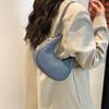 Retro Underarm Casual Bag Women's 2025 New Summer Foreign Fashion Solid Color Stone Pattern Shoulder Portable Dumpling Bag