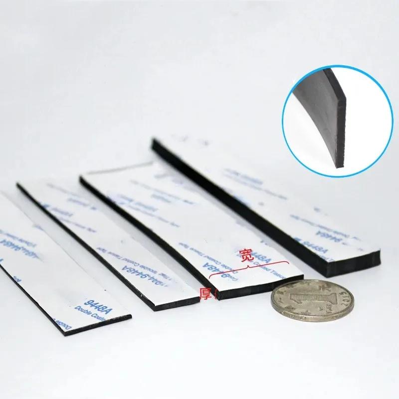

50cm Black Silicone Rubber Strip Self Adhesive High Temperature Resistant Anti-Slip Mute Anticollision Shock Absorption Gasket 1mm&10mm&50cm чорний