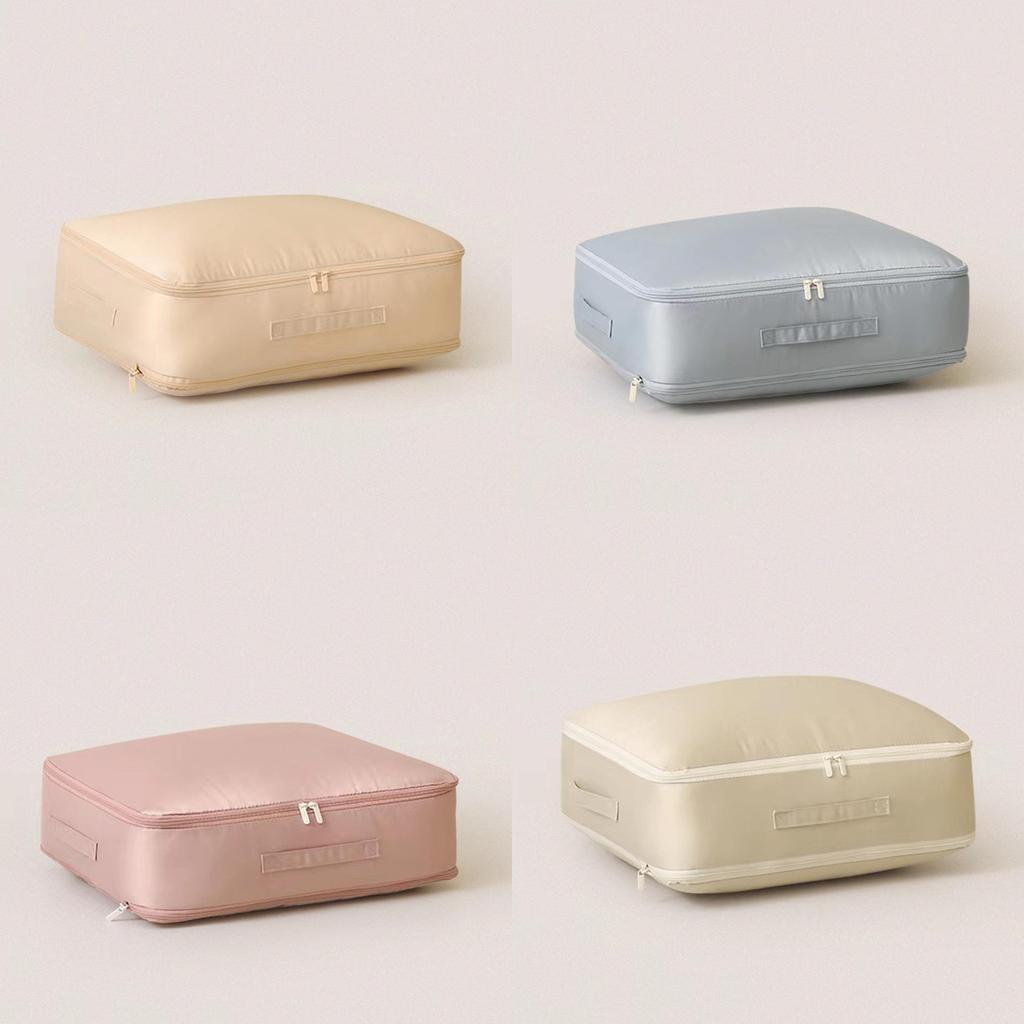 Compression Quilt Storage Bag For Bedroom Organizing With Handle For Travel And Home Use