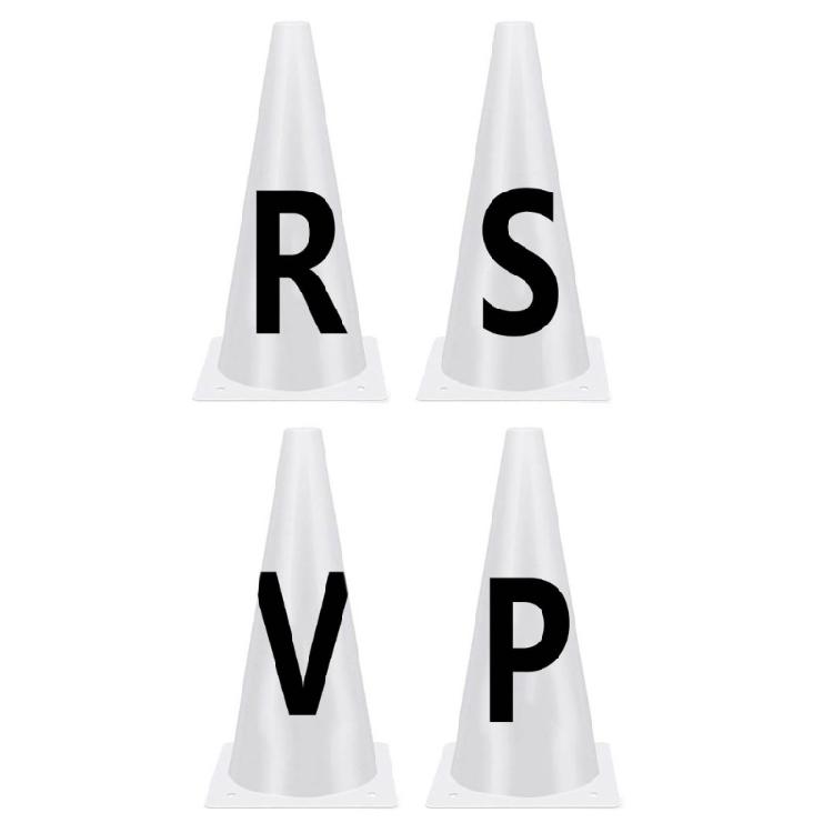 

4/8pcs Equestrian Athletes Training Cones Stackable Sports Training Cone Replacement Portable Dressage Letter Cones