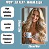 JIT Retro Metal Iron Sign - 8in×12in Blonde Woman With White Cup 2D Flat Decor Easy Install Indoor Outdoor Use