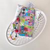 Cute Cartoon with Charm Phone Case for iPhone 14 13Pro 16promax 15 15Pro 16 13 Cover Korean Kawaii Shockproof Protective Cover