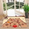 VIKAMA Adorable Capybara Lucky Doormat Entrance Mat for Kids' Room Instagram-Style Living Room Foot Mat Warm and Healing
