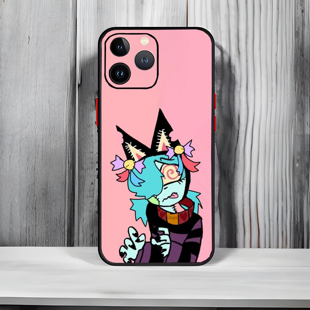 Fantasy Anime P-Psychocuties Mimi Phone Case Black Matte Thin Phone Case For iPhone17 16 15 14 13 ProMax