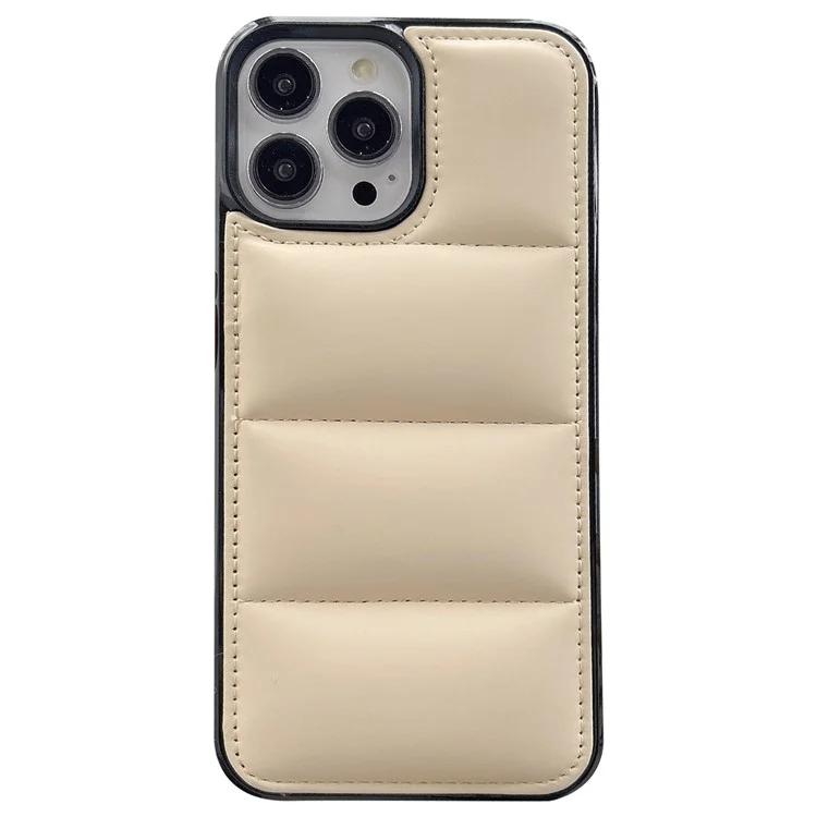 

Для iPhone 14 Pro противоударный чехол PU+TPU+PC пуховик задняя крышка телефона