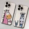 Cartoon Horse Donkey Phone Case For iPhone 17 Pro Max 16 Pro 15 Plus 14 13 Mini 12 11 16E Plus 17Air Fashion Soft Case