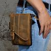 Quality Leather Male Casual Design Messenger Crossbody Bag Multifunction Fashion Travel Belt Waist Bag