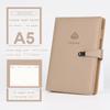 (Can Engrave Logo) A5 High-grade Leather Business Loose-leaf Notebook, Notepad with Magnetic Buckle, Student Diary,