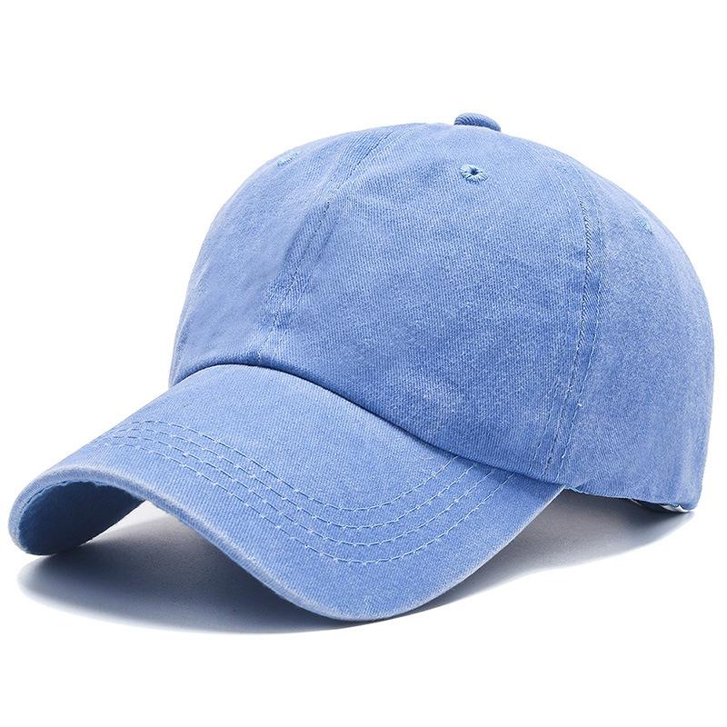 2021 New Men's Baseball Cap Washed Cap Light Plate Couple Hat Solid Color Spring and Autumn Hat Korean Version