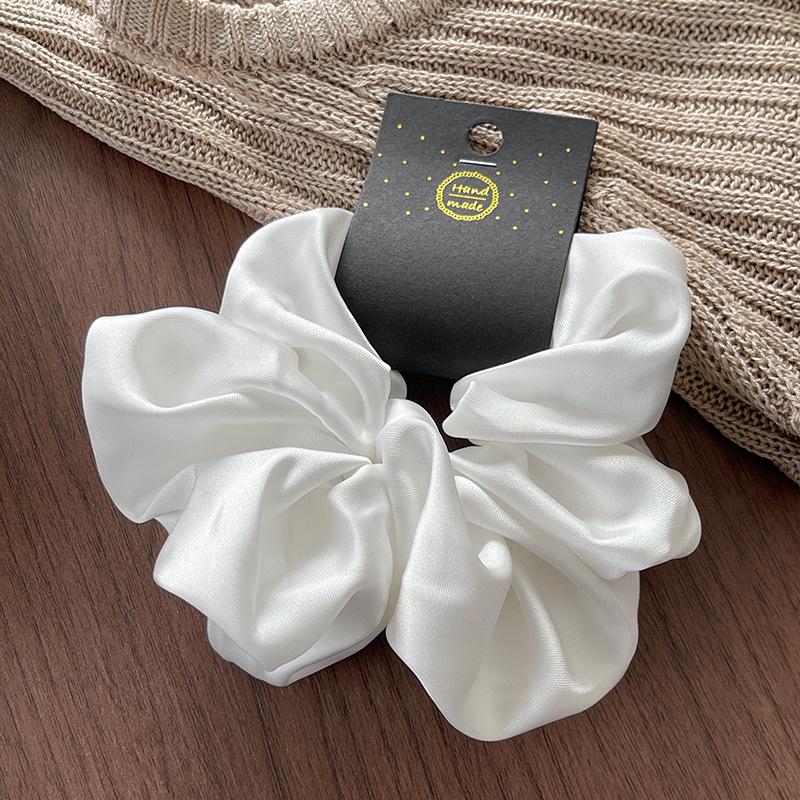 2026 Morandi Jumbo Satin Scrunchie - 15cm, Solid Color, Elegant, High-Quality Hair Tie