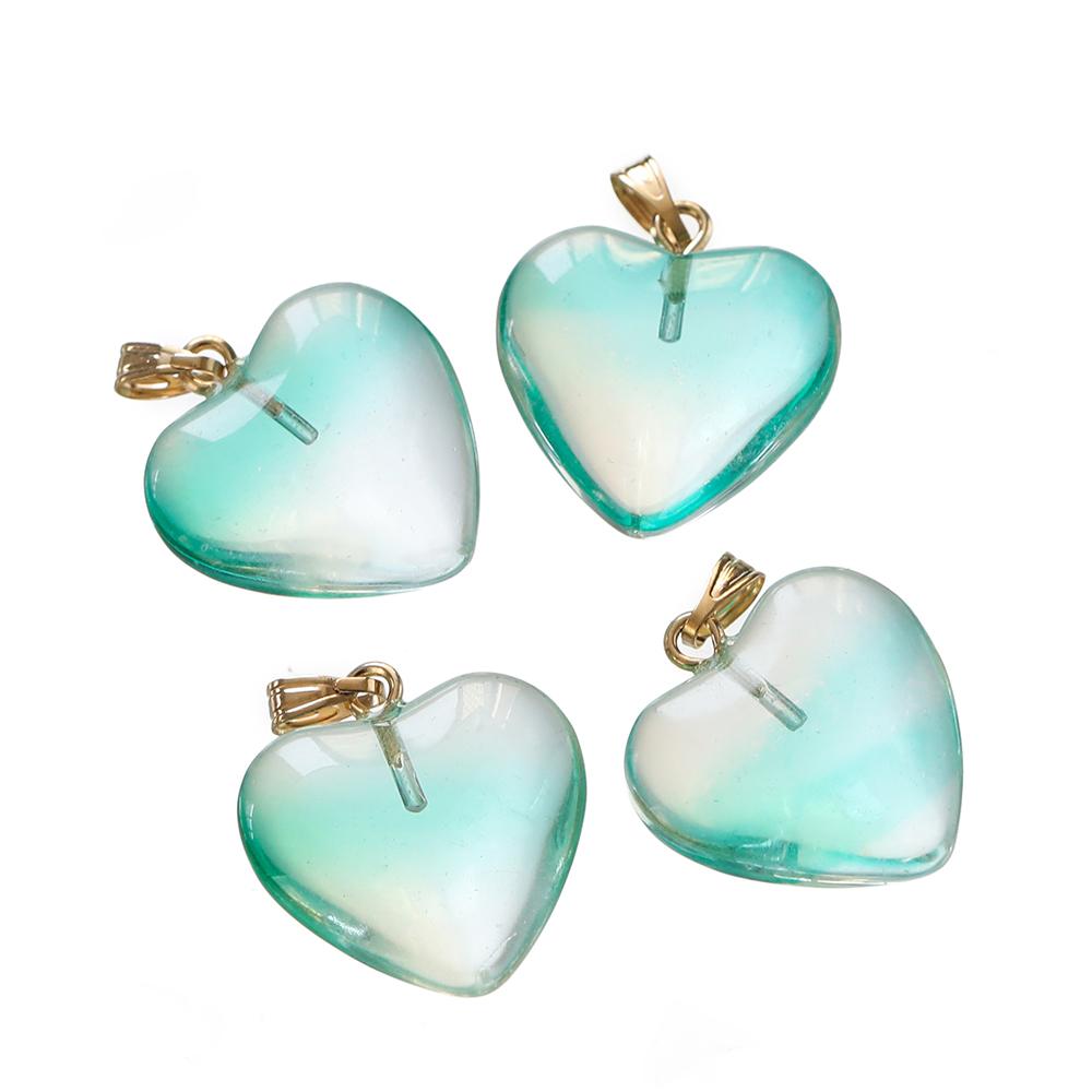 10Pcs 20x22mm Czech Lampwork Crystal Glass Heart Beads Charms Pendant DIY Handmade Jewelry Making Necklaces Earrings Supplies