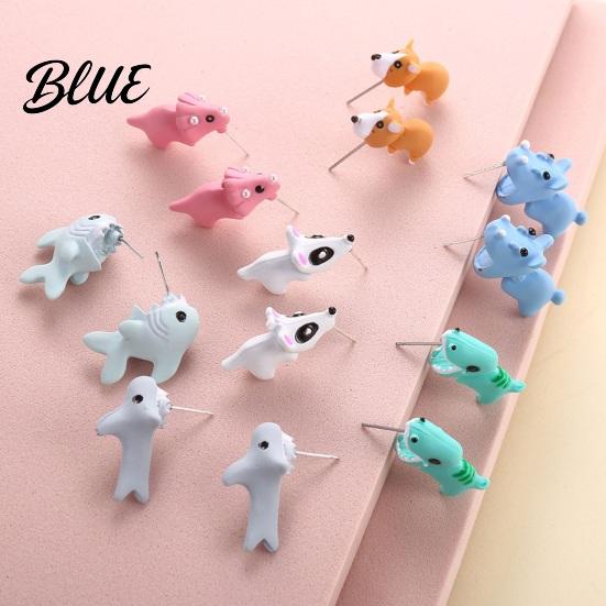 Animal Stud Earrings 1 Pair Cartoon Bite Multi Shapes Shark