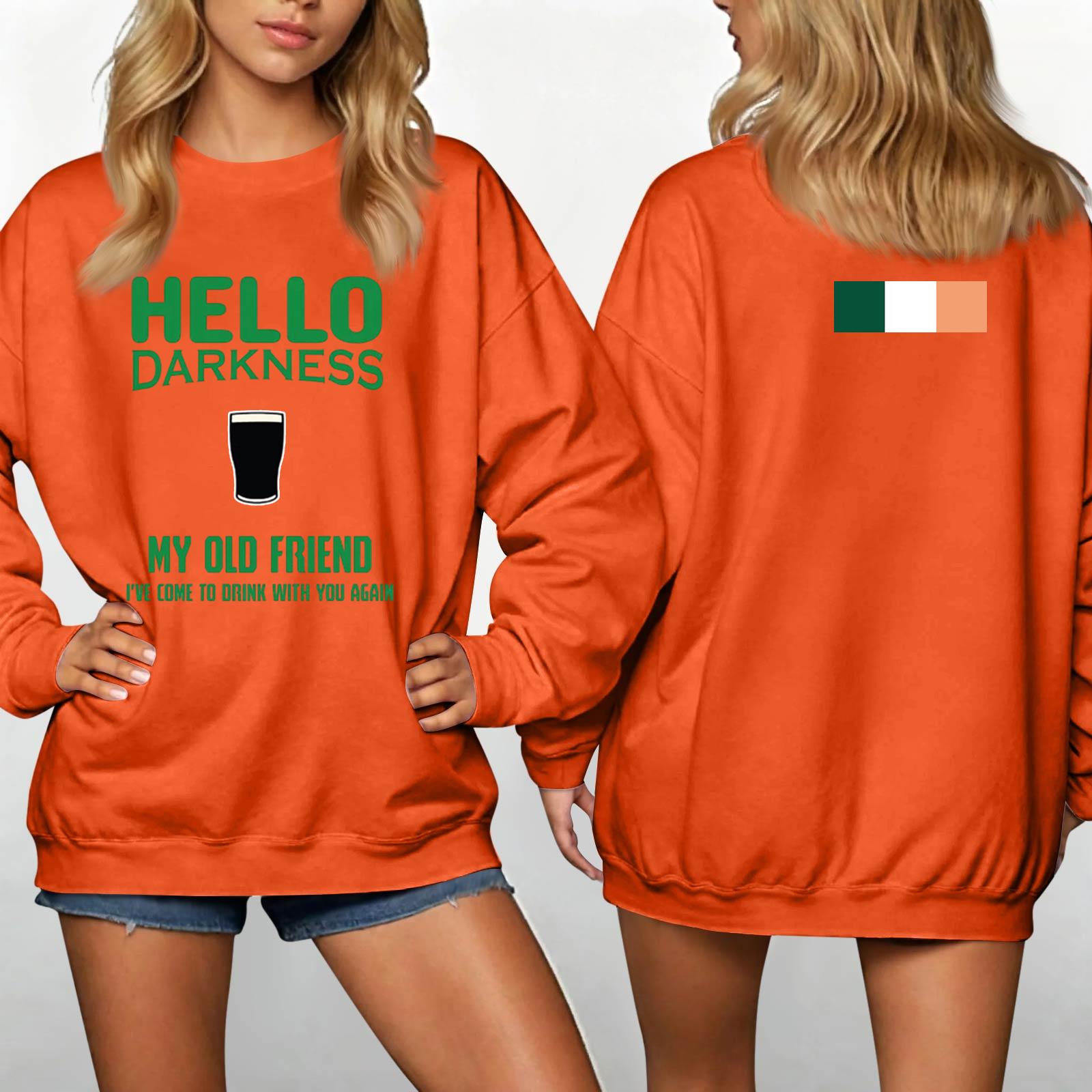 

Women s Casual Fashion Neck St. Patrick Print Sweatshirt M шафрановий