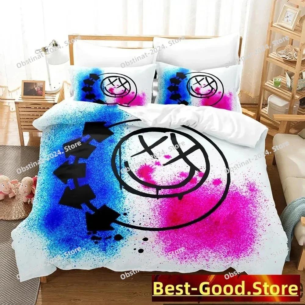 3D Fashion Blink-182 BAND LOGO Bedding Set Printed single Comforter Quilt Duvet Cover Pillow Case 3 Pieces Sets Kids Adult Size