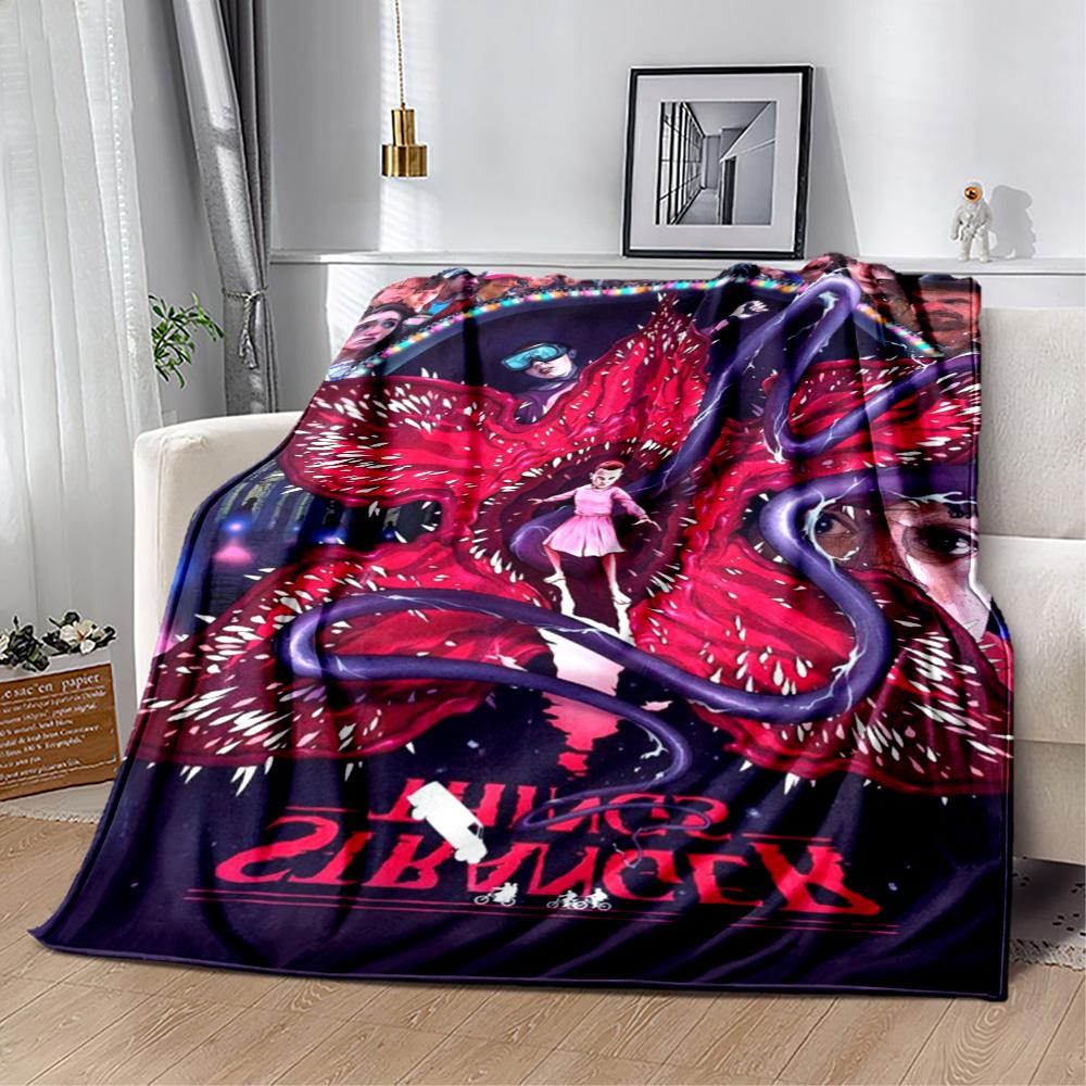 Stranger Things Blanket Suitable for sofas,travel, living rooms also a good gift for friends and family Suitable for all seasons.