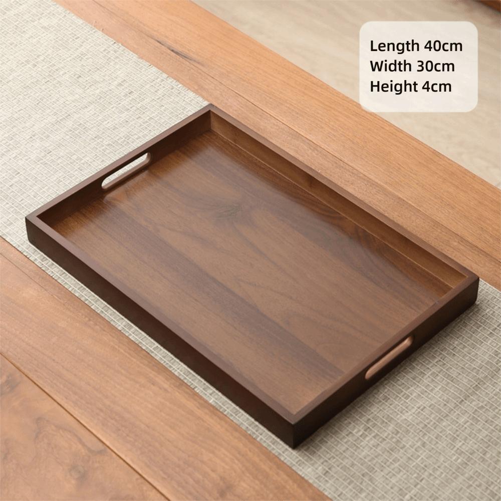 Rectangular Bamboo Wooden Tray With Handle Dessert Pallet Decorate Tray Serving Tray Coffee Table