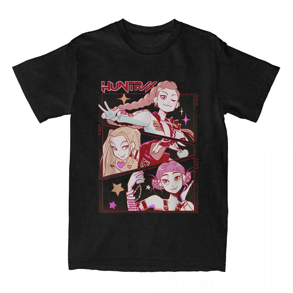 საძა ბოის კომფორტ კოლორსის მაისური KPop დემონი მონადირეების პრინტით მაისური ზაფხულის მოკლემკლავიანი ბამბის მაისური მოდური ქალის მამაკაცის ტანსაცმელი