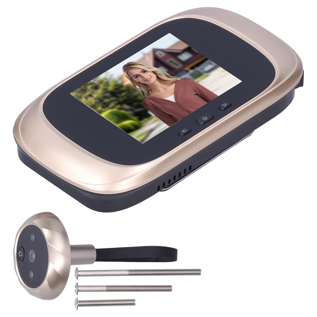 Electric Video Doorbell High Definition Camera 90 Degree Angle Digital Door ViewerGold