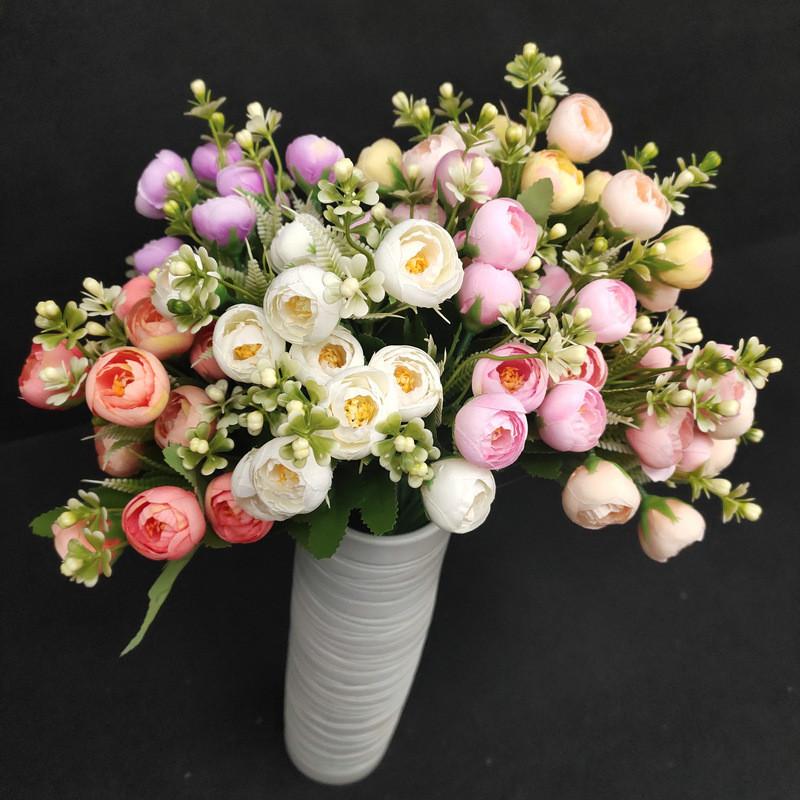 Floral Camellia Arrangement Decor Silk Flowers Weddings Photography Props