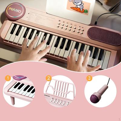 Elektronische Klaviertastatur, 37 Tasten, Multifunktionale Digitale Musikklaviatur mit für