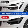 Für Polestar 2 2021-2024 2023 Auto Scheinwerfer Schwarz TPU Schutzfolie Frontlicht Tönung Farbwechsel Aufkleber Zubehör
