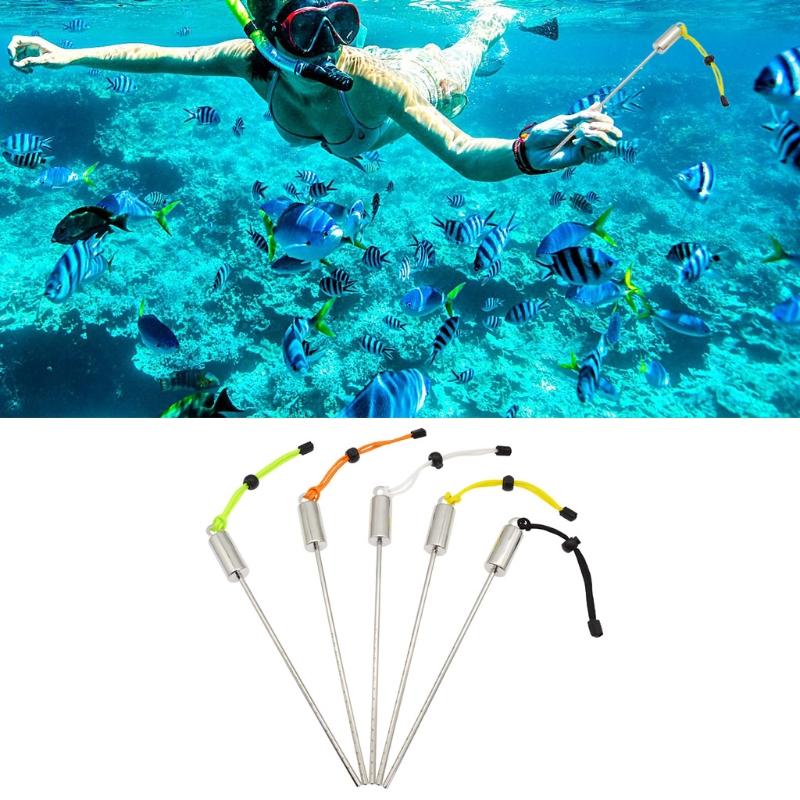 Underwater Diving Pointer Shaker Noise Maker Scuba Diving Stick Rod with Lanyard