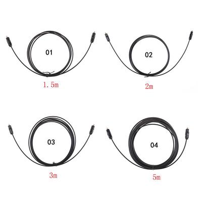 Black TOSLink Optical Digital Audio Cable 1.5M 2M 3M 5M