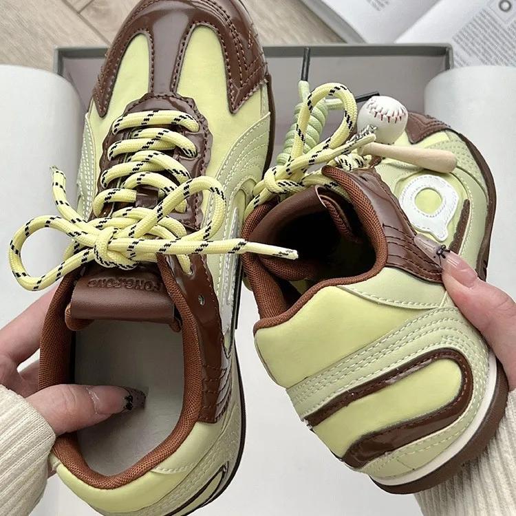 Women's Sneakers Shoes  New Non-slip Casual German Training Shoes For Women Large Size Color Matching Flat Female Shoes